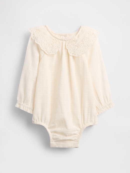 body bébé à col œillet et bulles