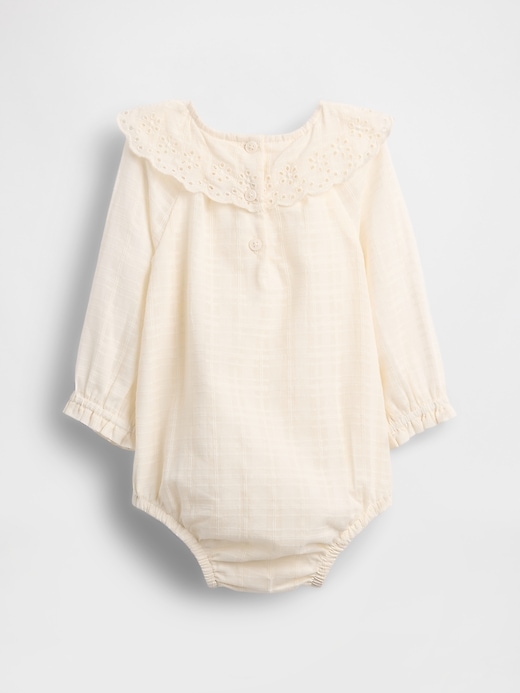 body bébé à col œillet et bulles
