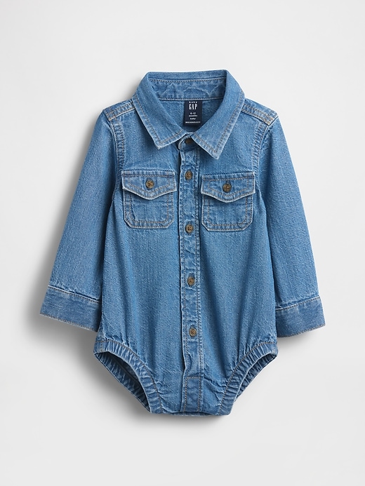 body en jean à boutons pour bébé