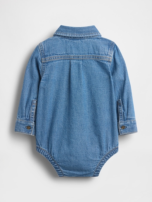 body en jean à boutons pour bébé