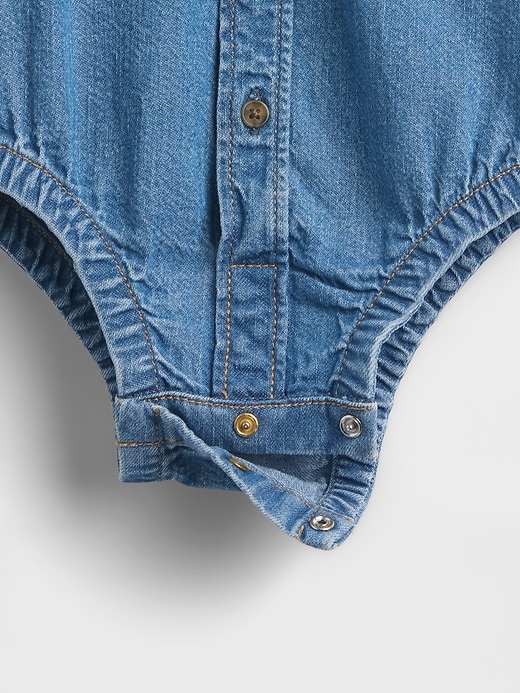 body en jean à boutons pour bébé