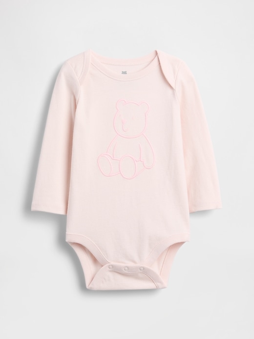 body en coton bio imprimé « premiers coups de cœur de bébé »