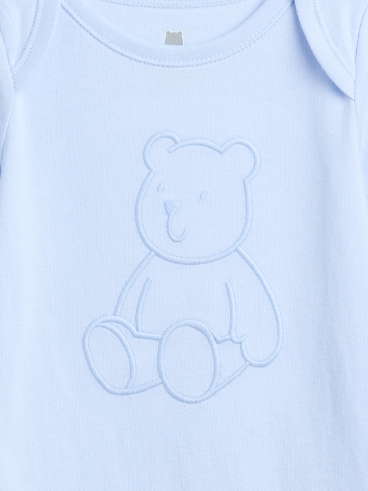 body en coton bio imprimé « premiers coups de cœur de bébé »