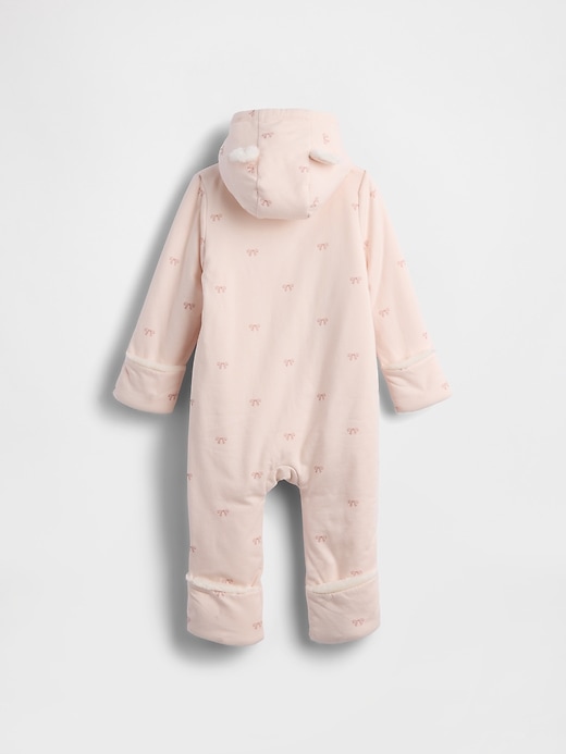 combinaison bébé à capuche doublée en sherpa