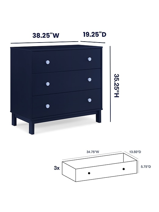 commode à 3 tiroirs babygap legacy knobs