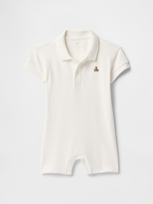 maillot de bain une pièce short baby piqué polo