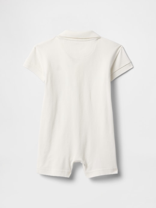 maillot de bain une pièce short baby piqué polo