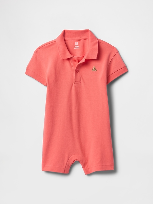 maillot de bain une pièce short baby piqué polo