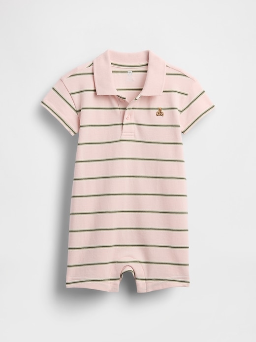 maillot de bain une pièce short baby piqué polo
