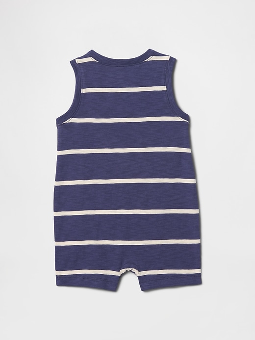 combinaison courte en coton biologique pour bébé
