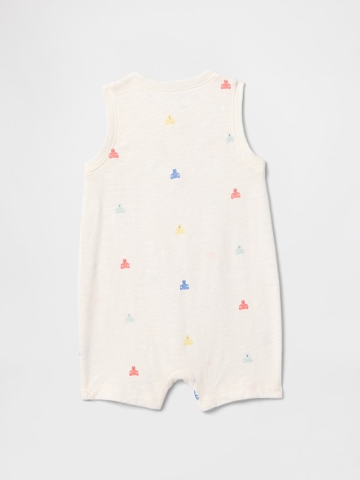 combinaison courte en coton biologique pour bébé