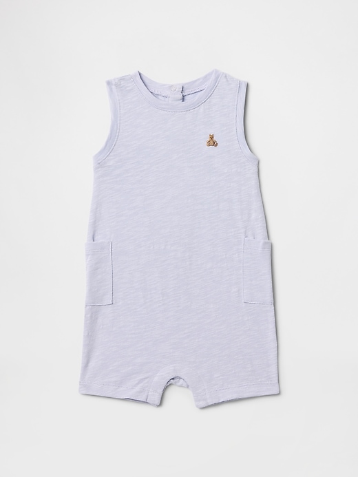 combinaison courte en coton biologique pour bébé