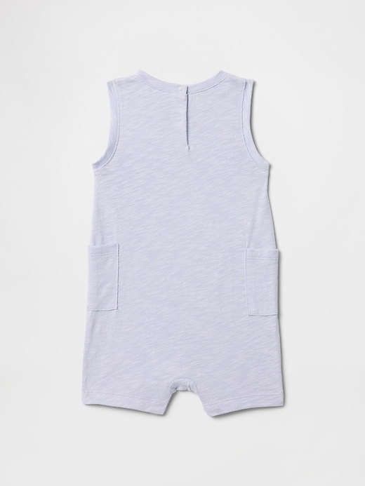 combinaison courte en coton biologique pour bébé