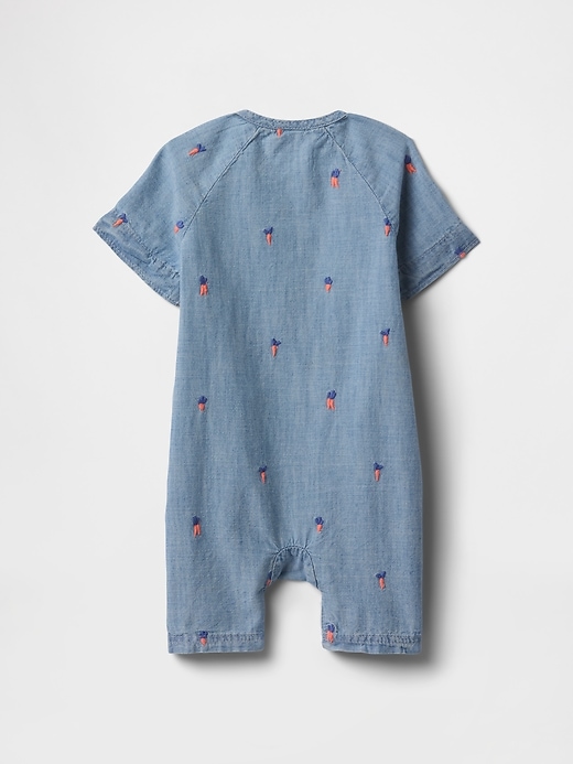 combinaison courte en chambray baby peter rabbit