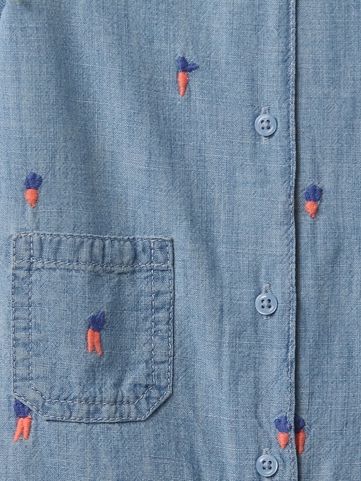 combinaison courte en chambray baby peter rabbit