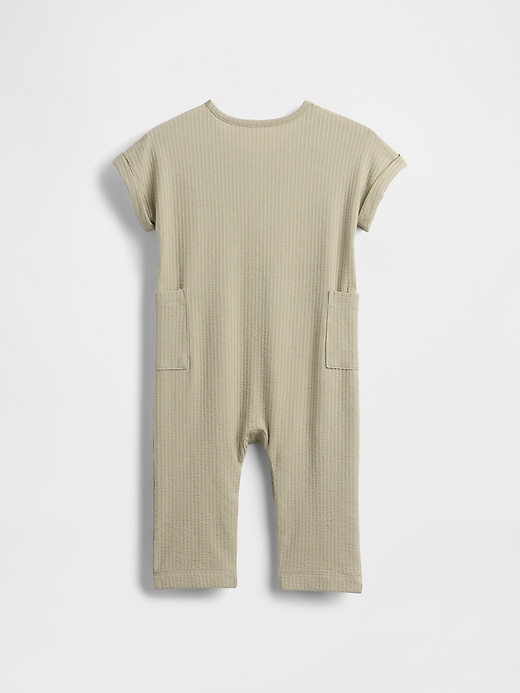 combinaison bébé en seersucker henley sans pieds