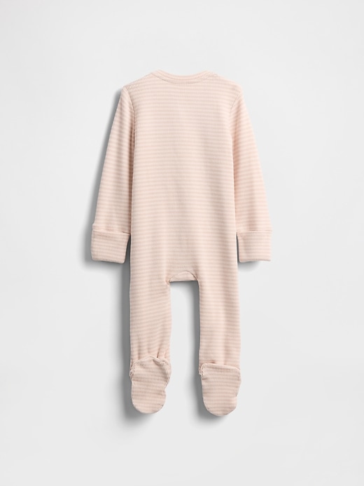 combinaison bébé softspun waffle bear pocket avec pieds