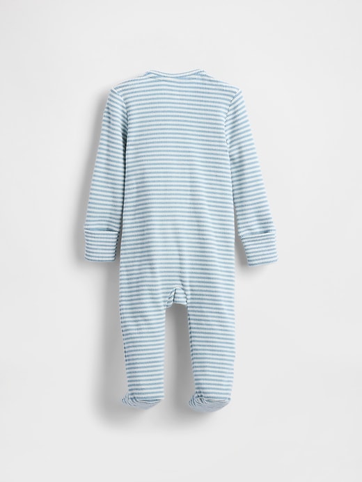 combinaison bébé softspun waffle bear pocket avec pieds