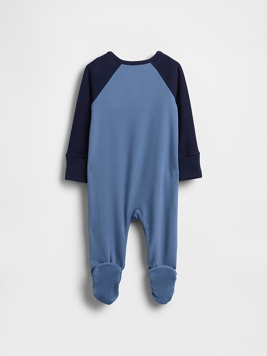 combinaison bébé douce et colorée à pieds henley