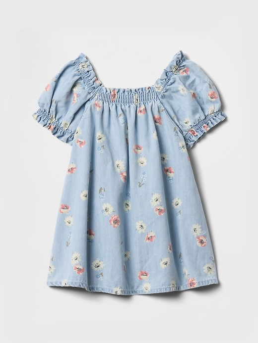 robe en jean fleurie pour bébé