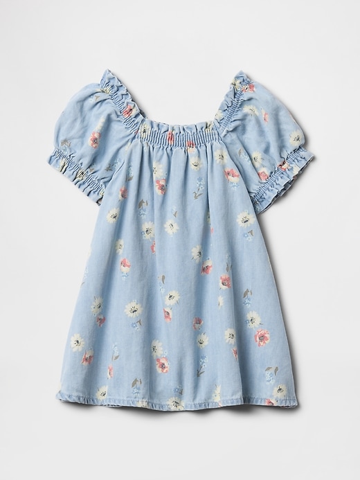 robe en jean fleurie pour bébé