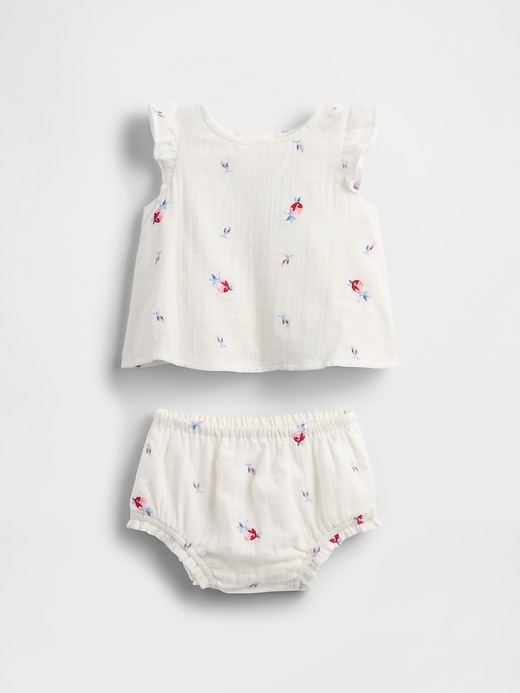 ensemble de vêtements pour bébé en gaze froissée