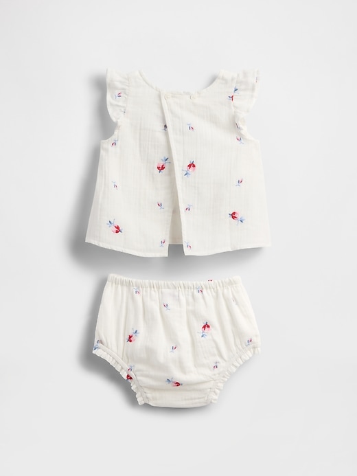 ensemble de vêtements pour bébé en gaze froissée