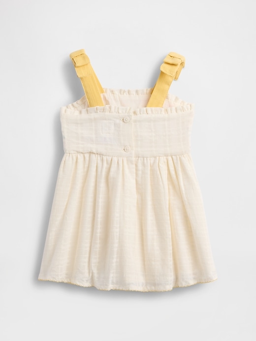 robe bébé brodée à bretelles nouées