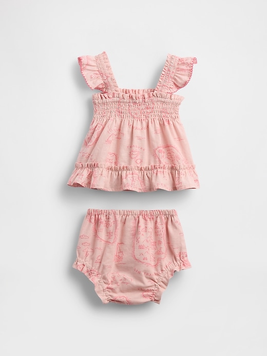 ensemble bébé en lin et coton toile