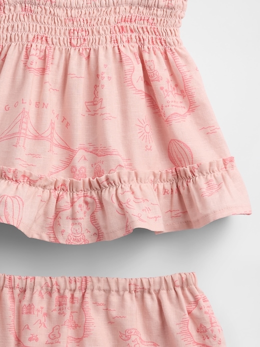 ensemble bébé en lin et coton toile