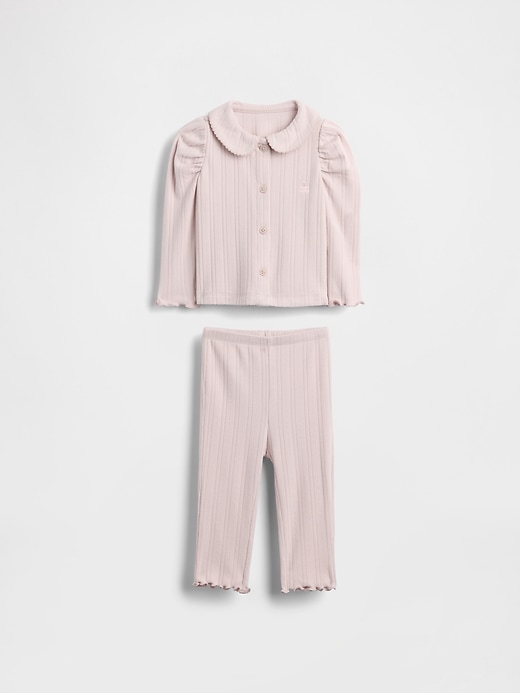 ensemble bébé en maille ajourée douce