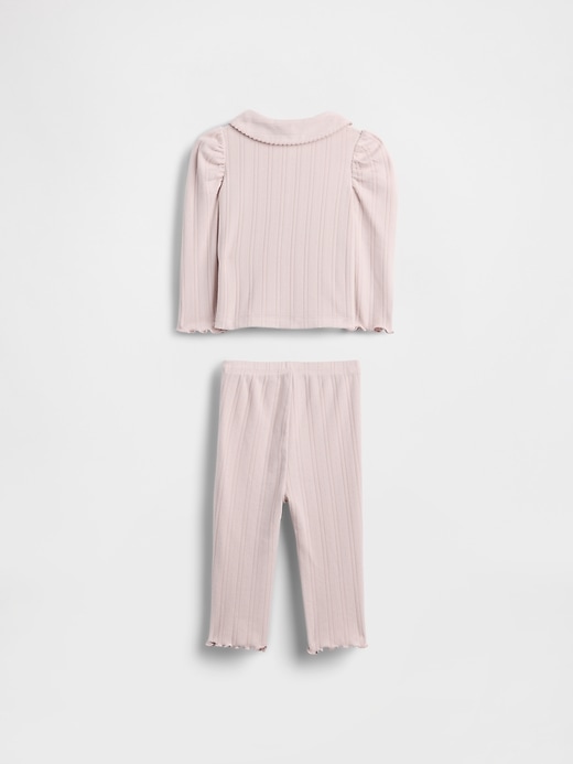 ensemble bébé en maille ajourée douce