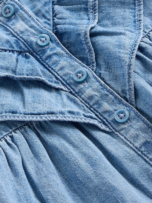 ensemble bébé en jean à volants