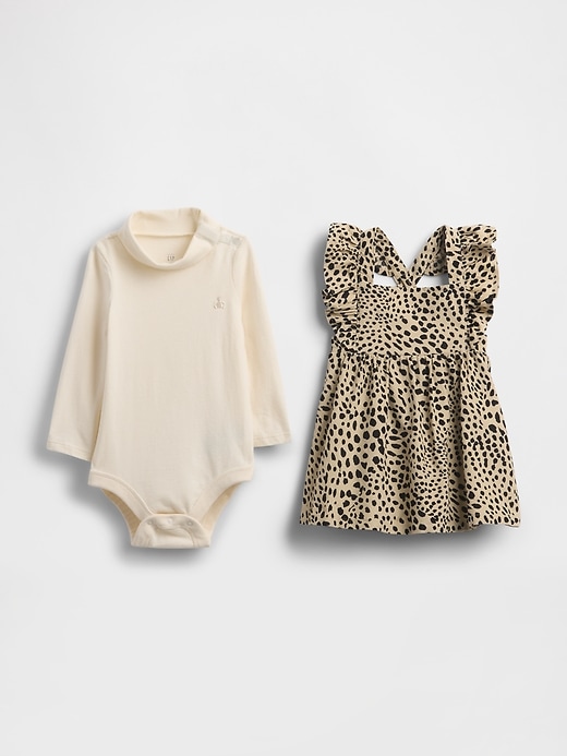 ensemble jupe-salopette en velours côtelé pour bébé