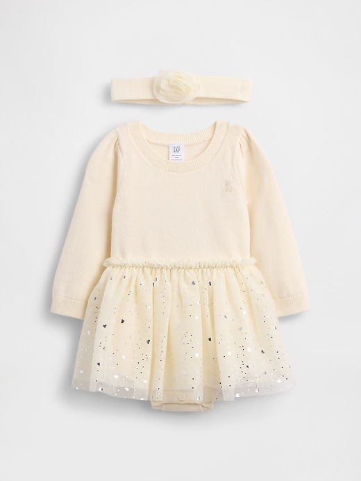 ensemble robe-body en tulle pour bébé