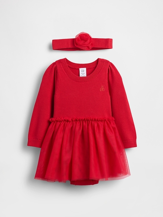 ensemble robe-body en tulle pour bébé