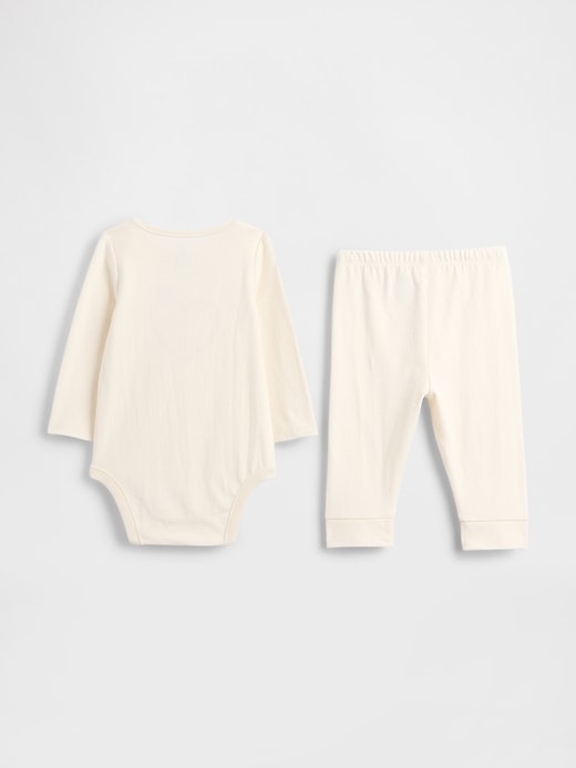 ensemble body bébé en coton bio avec ours et cœur
