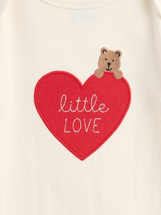 ensemble body bébé en coton bio avec ours et cœur