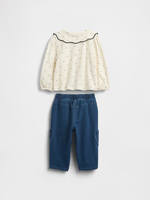 ensemble haut à col et pantalon à enfiler pour bébé