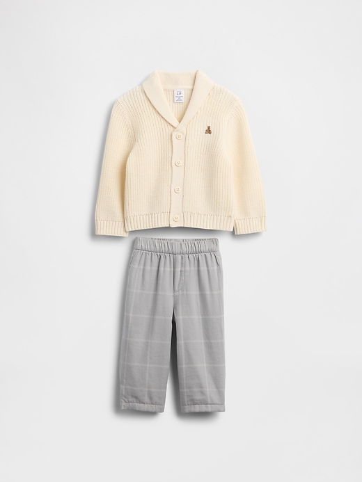 ensemble châle et cardigan pour bébé