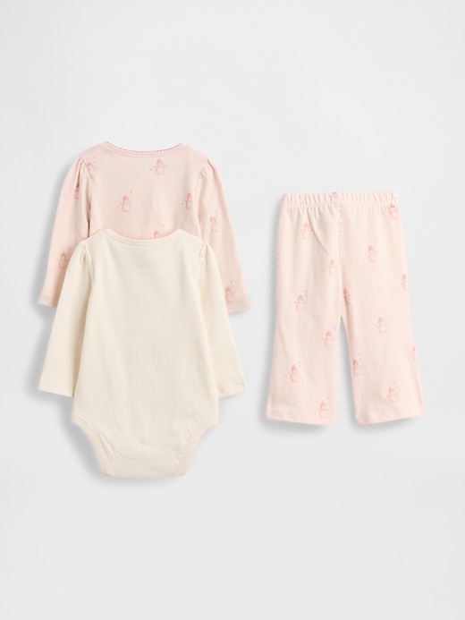 ensemble de 3 bodies en coton biologique pour bébé