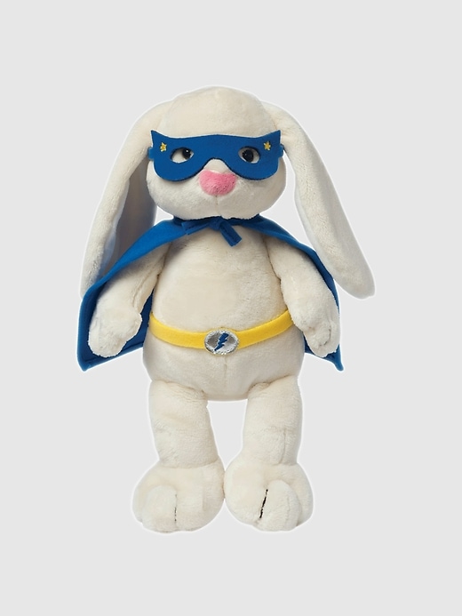 peluche lapin super-héros