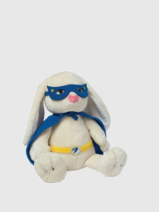 peluche lapin super-héros
