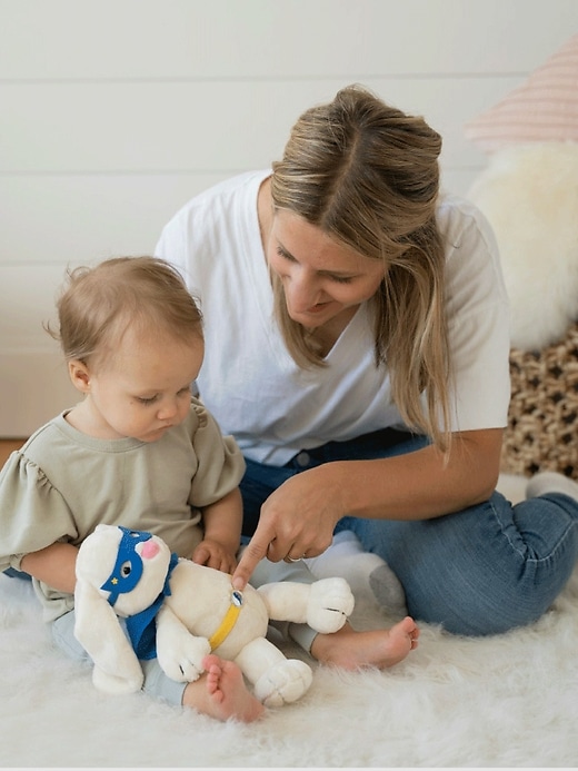 peluche lapin super-héros