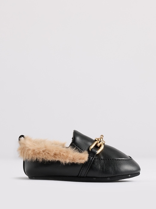 mocassins en fausse fourrure pour bébé