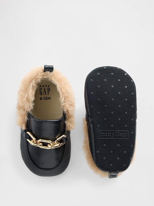 mocassins en fausse fourrure pour bébé