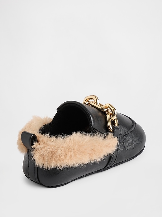 mocassins en fausse fourrure pour bébé