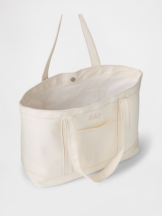 sac fourre-tout en denim avec logo gap