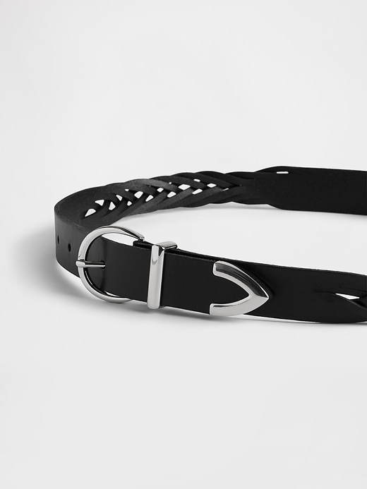 ceinture en cuir tressé