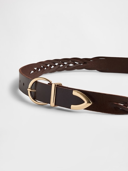 ceinture en cuir tressé